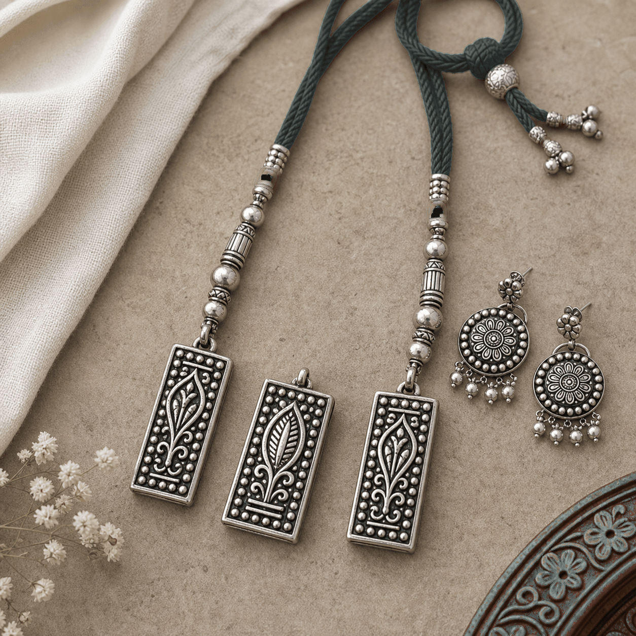 Alpona Necklace Set